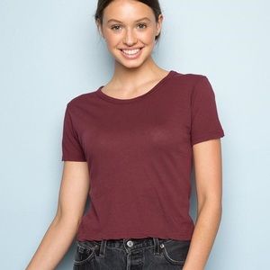 BRSNDY BURGUNDY TOP